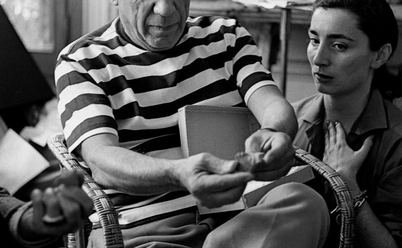 Picasso and Jacqueline in their villa Notre-Dame-de-Vie, Mougins 1960 Silver gelatin print 30x40cm