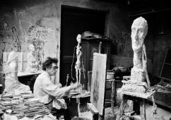 Alberto Giacometti at work in his atelier, Paris c. 1957, Canson fine art print 80x106cm, Edition of 7
