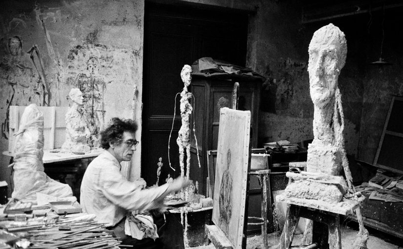 Alberto Giacometti at work in his atelier, Paris c. 1957 Canson fine art print 80x106cm Edition: No 7