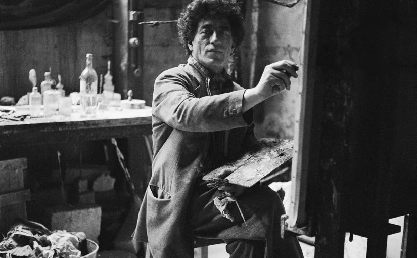 Alberto Giacometti at work in his atelier (I), Paris c. 1950 Canson fine art print 60x60cm Edition: No 2/10