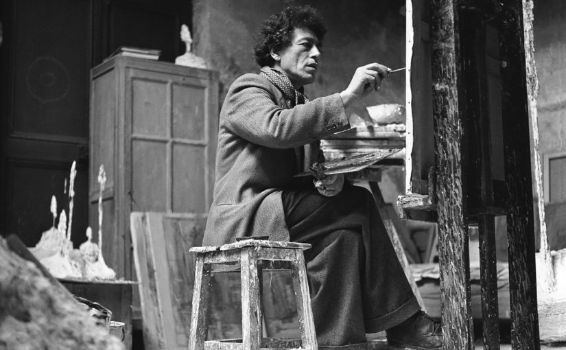 Alberto Giacometti at work in his atelier (II), Paris c. 1950 Canson fine art print 60x60cm Edition: No 1/10